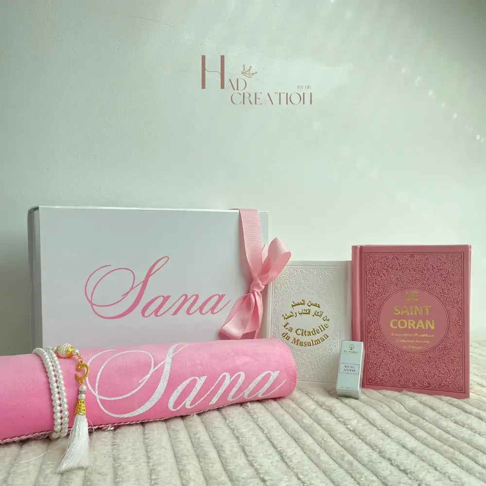 Box tapis de priere rose femme